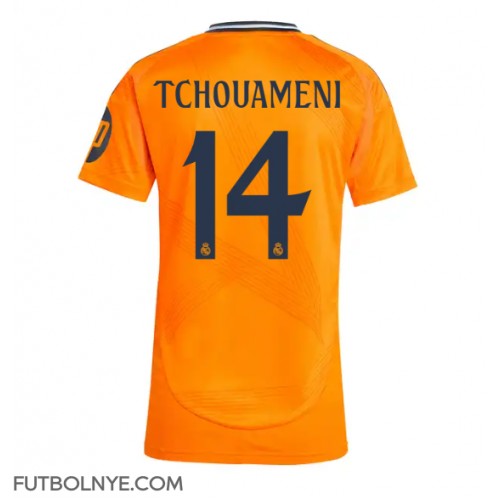 Camiseta Real Madrid Aurelien Tchouameni #14 Visitante Equipación para mujer 2024-25 manga corta